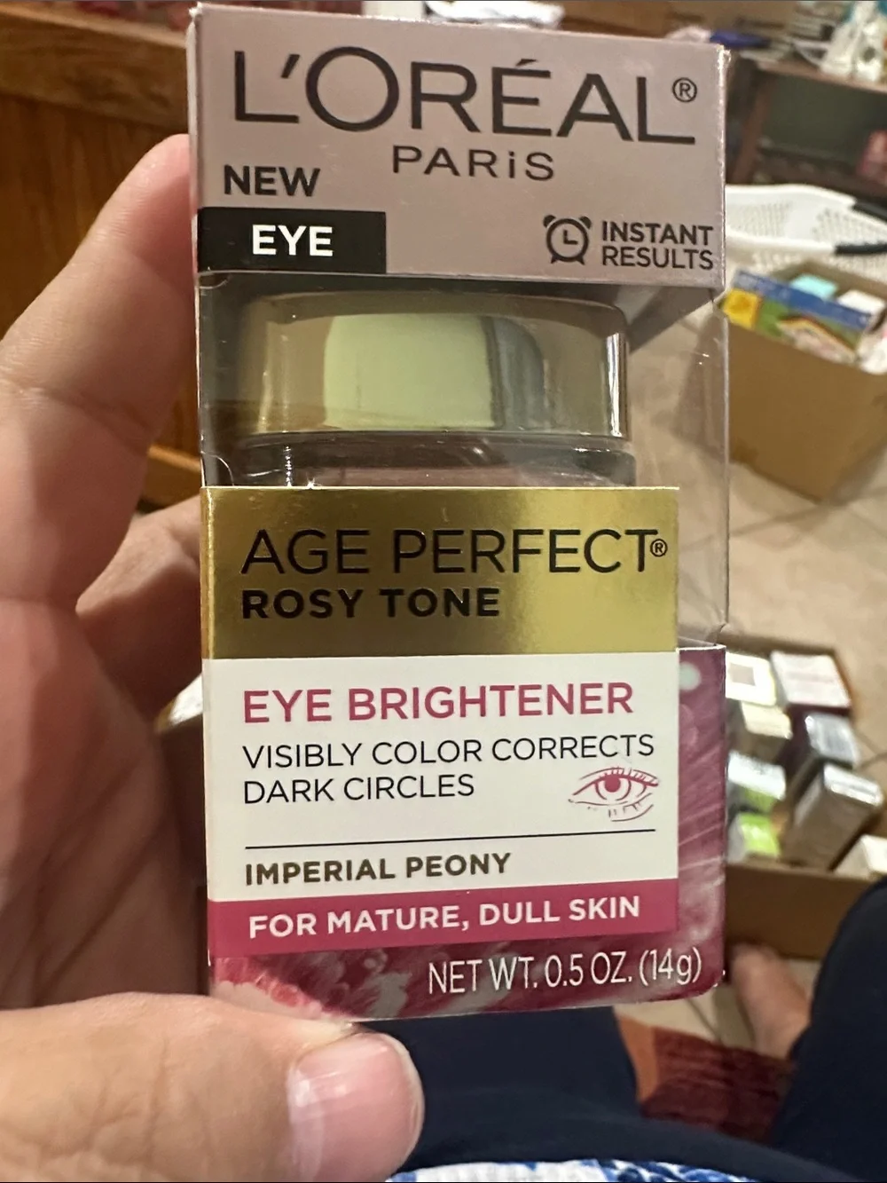 L'Oréal Paris Age Perfect Rosy Tone Anti-Aging Eye Brightener Paraben Free 0.5 o